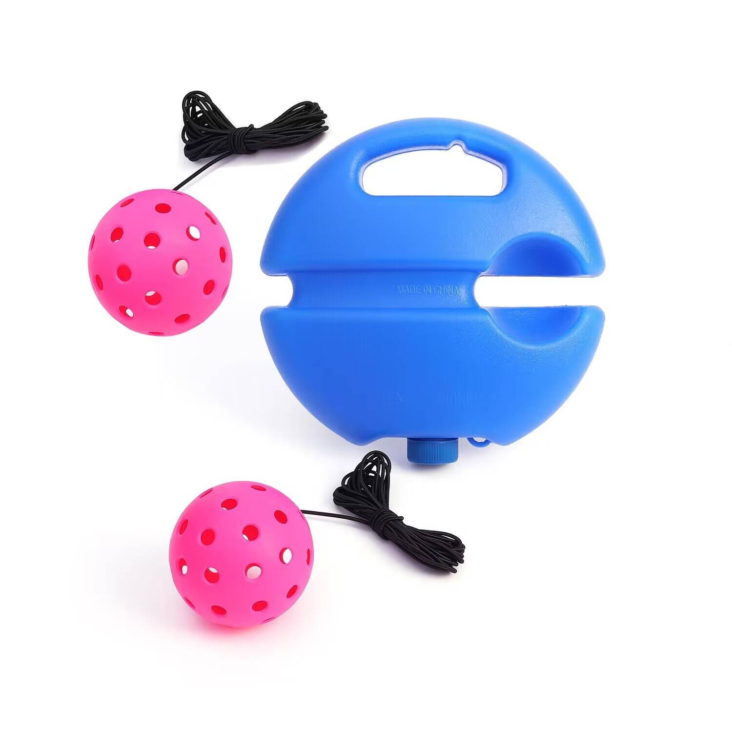 Round base — 2 goals of rose red Pek to